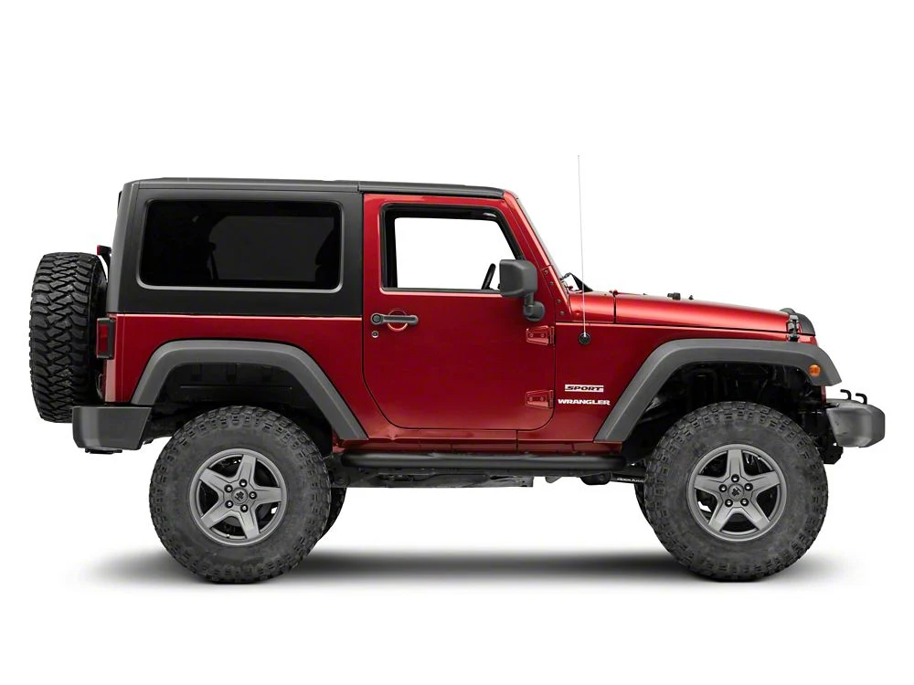 Jeep Licensed by RedRock 3-Inch Round Curved Side Step Bars with Jeep Logo (07-18 Jeep Wrangler JK 2-Door) - Image 11