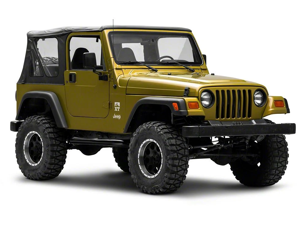 Jeep Licensed by RedRock 3-Inch Round Side Step Bars with Jeep Logo; Semi-Gloss Black (87-06 Jeep Wrangler YJ & TJ, Excluding Unlimited) - Image 5