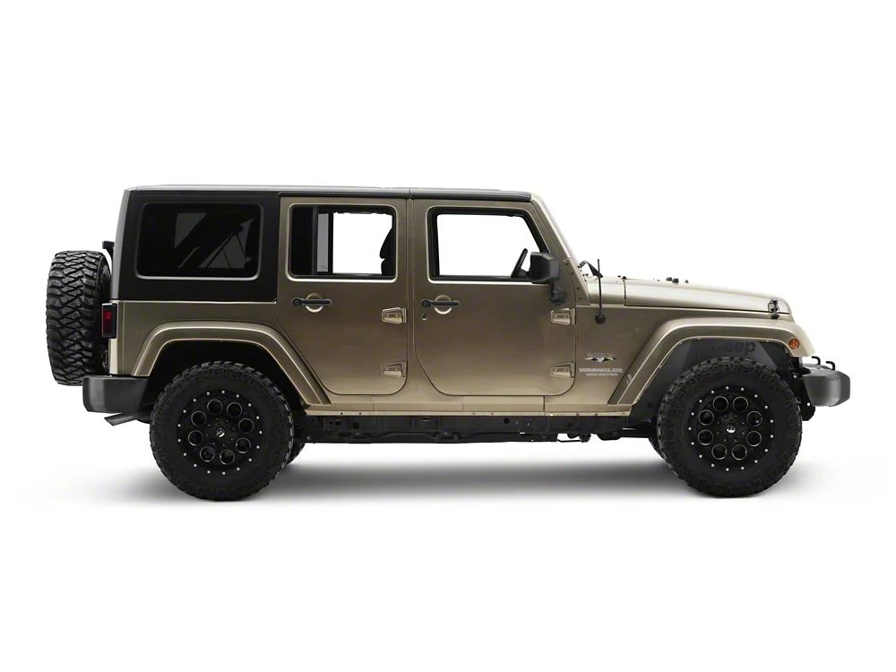 Jeep Licensed by RedRock Aluminum Inner Fender Liners with Jeep Logo; Front; Textured Black (07-18 Jeep Wrangler JK) - Image 3