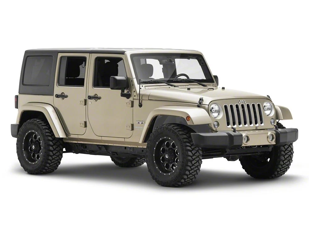 Jeep Licensed by RedRock Aluminum Inner Fender Liners with Jeep Logo; Front; Textured Black (07-18 Jeep Wrangler JK) - Image 5