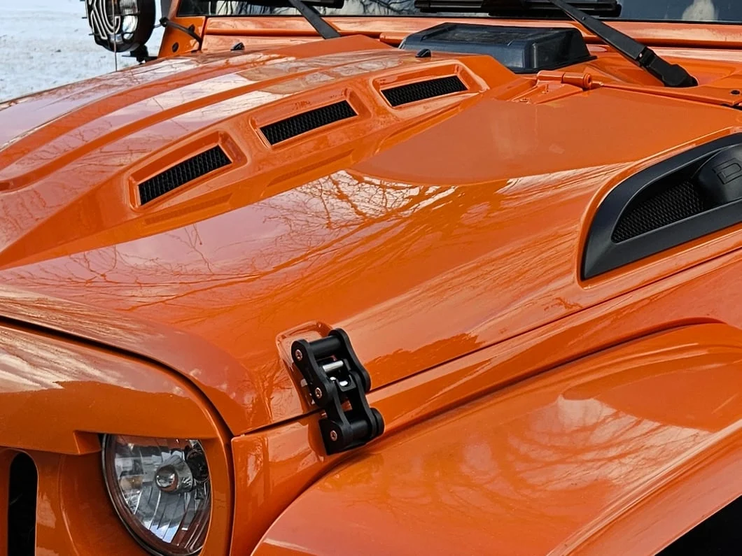 Jeep Licensed by RedRock Billet Aluminum Hood Catch Set with Jeep Logo (07-18 Jeep Wrangler JK) - Image 14