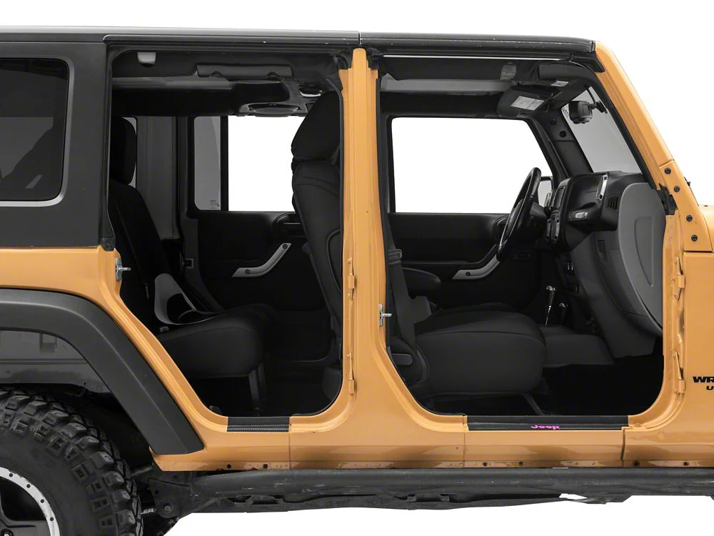Jeep Licensed by RedRock Carbon Fiber Door Sill Decal; Pink (07-18 Jeep Wrangler JK) - Image 4