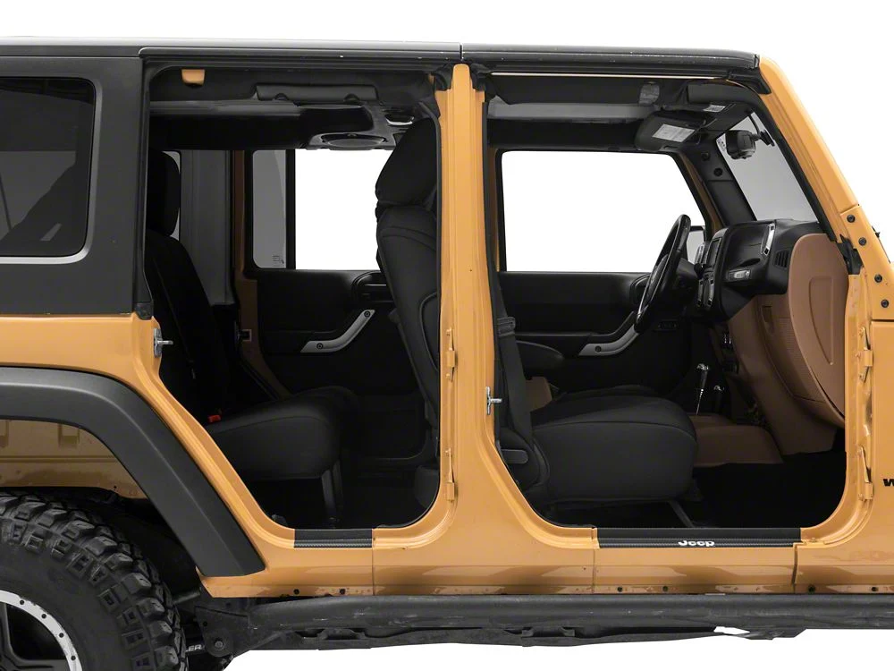 Jeep Licensed by RedRock Carbon Fiber Door Sill Decal; White (07-18 Jeep Wrangler JK) - Image 4