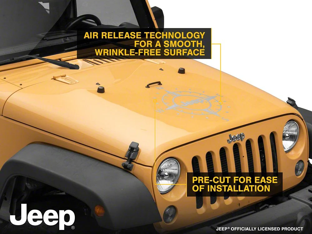 Jeep Licensed by RedRock Compass Decal with Jeep Logo; Silver (07-18 Jeep Wrangler JK) - Image 6
