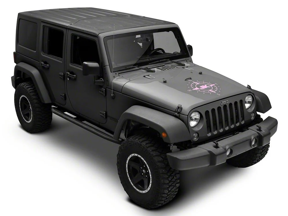 Jeep Licensed by RedRock Compass Decal with JK Logo; Pink (07-18 Jeep Wrangler JK) - Image 3