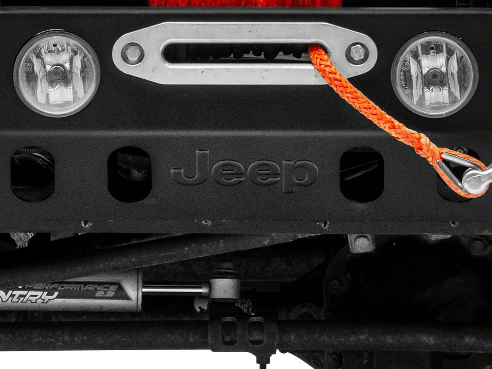 Jeep Licensed by RedRock Crawler Stubby Winch Front Bumper with Jeep Logo (07-18 Jeep Wrangler JK) - Image 2