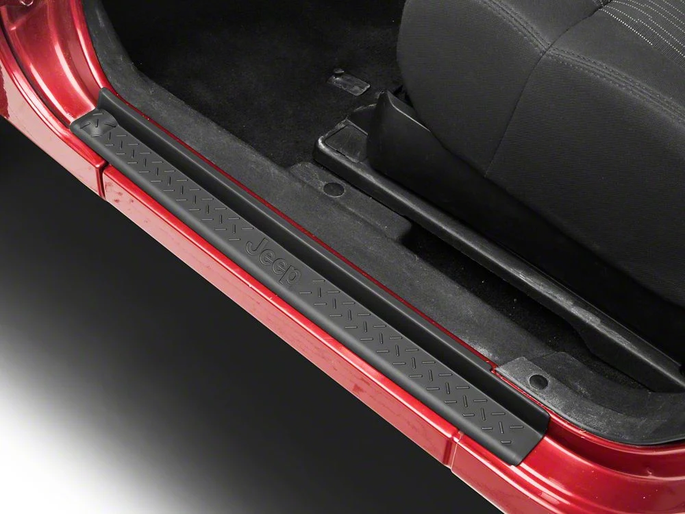 Jeep Licensed by RedRock Door Entry Guards with Jeep Logo (07-18 Jeep Wrangler JK 2-Door)
