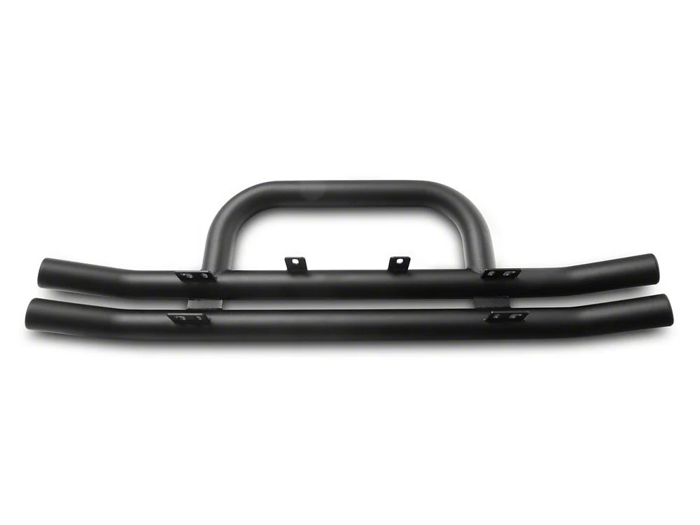 Jeep Licensed by RedRock Double Tubular Front Bumper with Classic Over-Rider Hoop and Jeep Logo; Textured Black (87-06 Jeep Wrangler YJ & TJ) - Image 8
