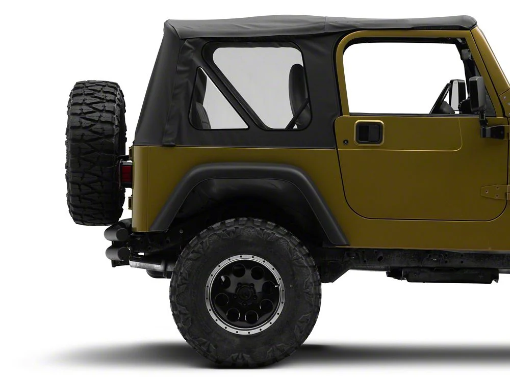 Jeep Licensed by RedRock Double Tubular Rear Bumper with Receiver Hitch and Jeep Logo; Textured Black (87-06 Jeep Wrangler YJ & TJ) - Image 4