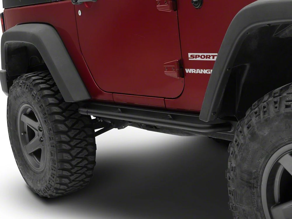 Jeep Licensed by RedRock Enhanced Rubi Rails with Jeep Logo; Textured Black (07-18 Jeep Wrangler JK 2-Door) - Image 3
