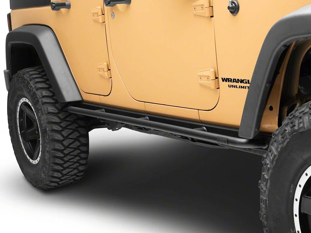 Jeep Licensed by RedRock Enhanced Rubi Rails with Jeep Logo; Textured Black (07-18 Jeep Wrangler JK 4-Door) - Image 3