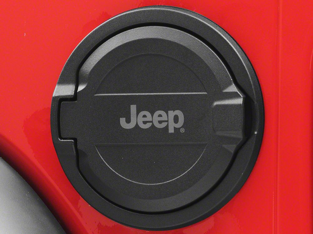 Jeep Licensed by RedRock Fuel Filler Door Cover; Matte Black (18-26 Jeep Wrangler JL) - Image 4