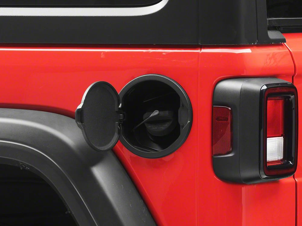 Jeep Licensed by RedRock Fuel Filler Door Cover; Matte Black (18-26 Jeep Wrangler JL) - Image 5
