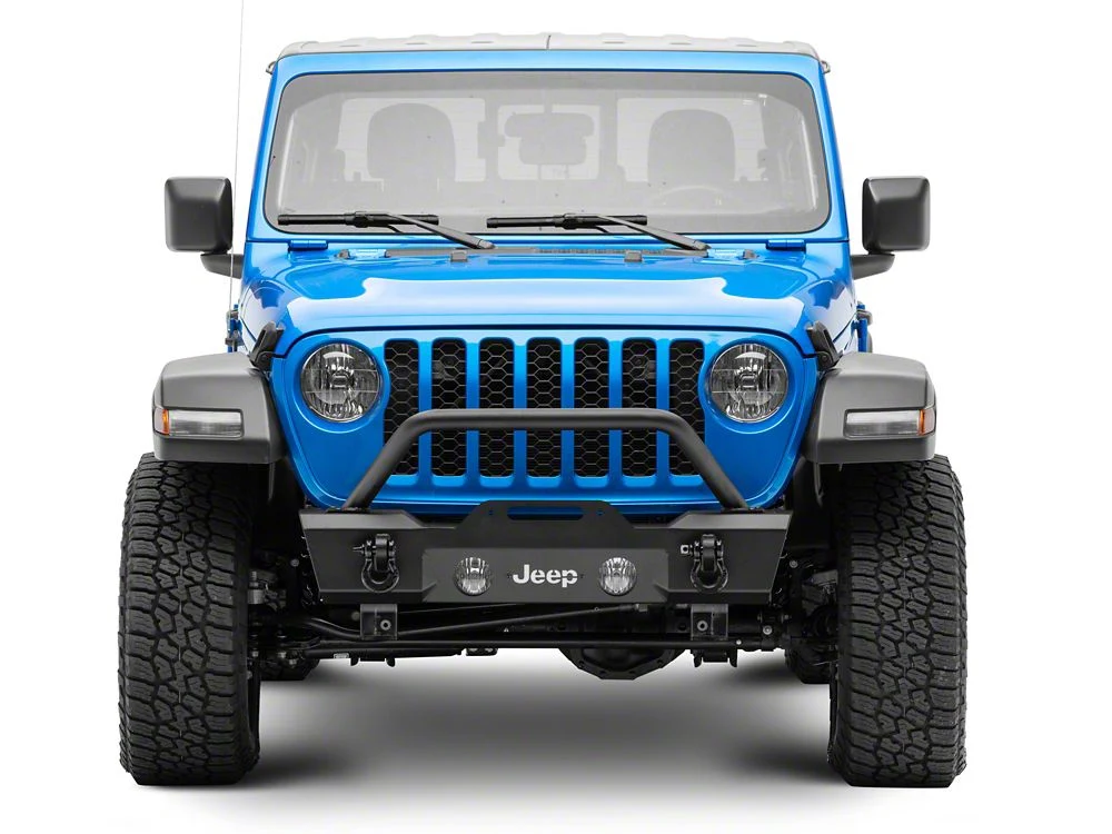 Jeep Licensed by RedRock HD Stubby Front Bumper with Backlight LED Jeep Logo (20-25 Jeep Gladiator JT) - Image 11