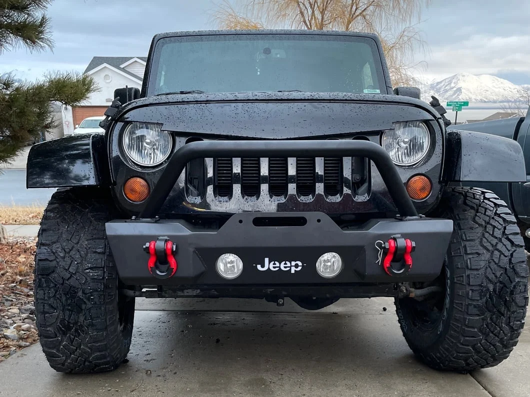 Jeep Licensed by RedRock HD Stubby Front Bumper with LED Jeep Logo Backlight (07-18 Jeep Wrangler JK) - Image 15