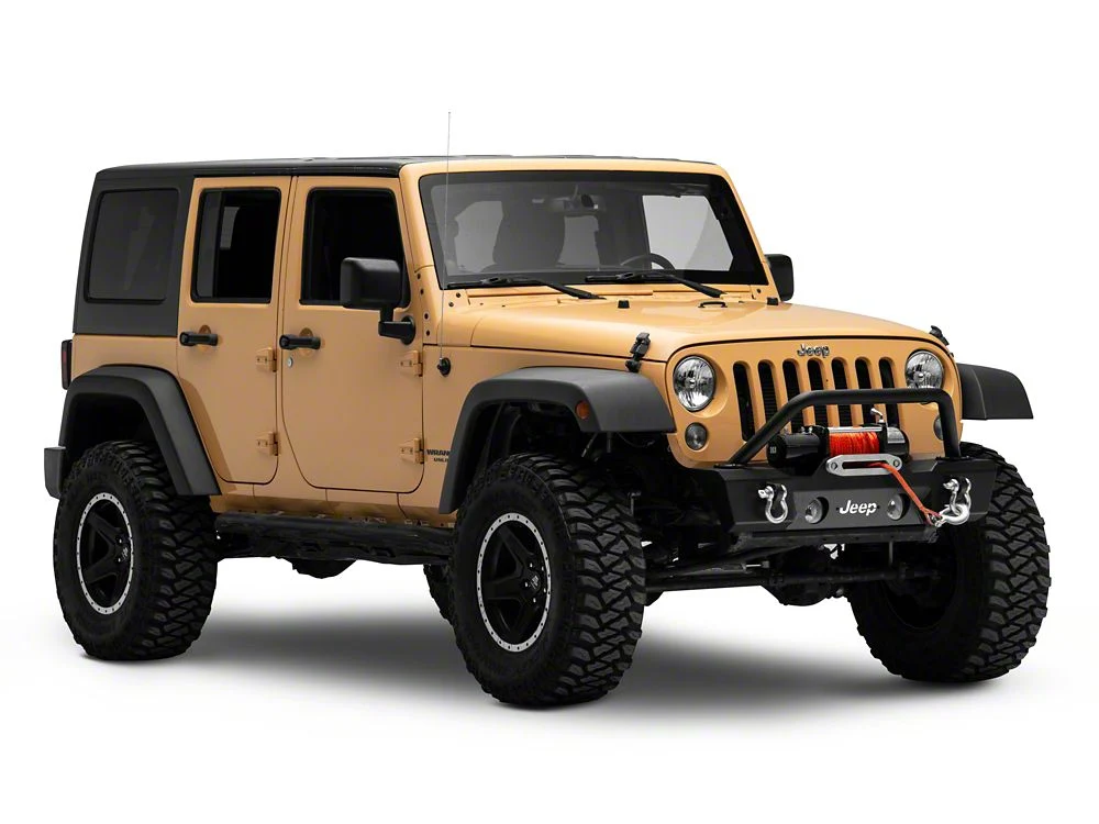 Jeep Licensed by RedRock HD Stubby Front Bumper with LED Jeep Logo Backlight (07-18 Jeep Wrangler JK) - Image 3
