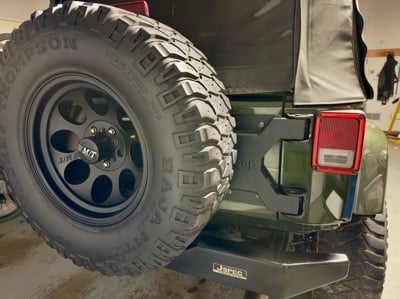 Jeep Licensed by RedRock HD Tire Carrier Bracket for OEM Tire Mount with Jeep Logo (07-18 Jeep Wrangler JK) - Image 14