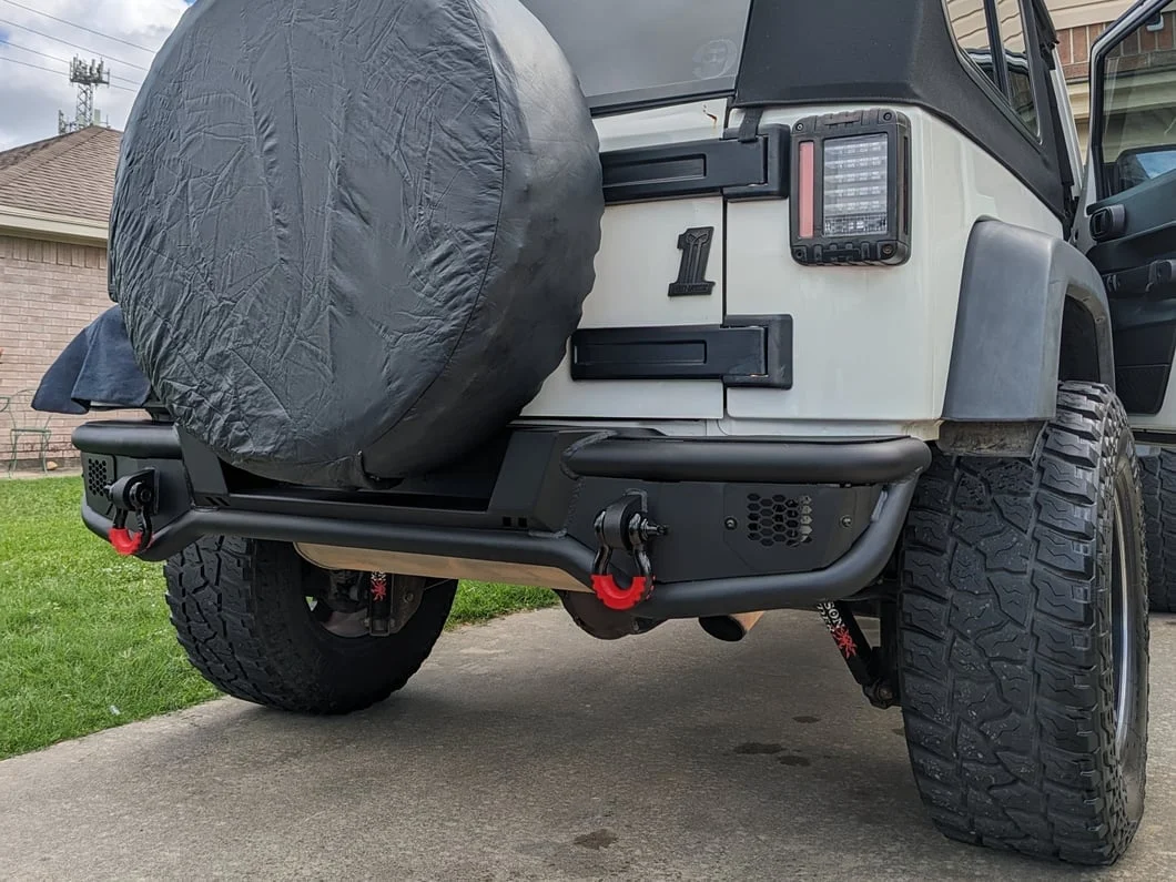 Jeep Licensed by RedRock HD Tubular Rear Bumper with Jeep Logo (07-18 Jeep Wrangler JK) - Image 18