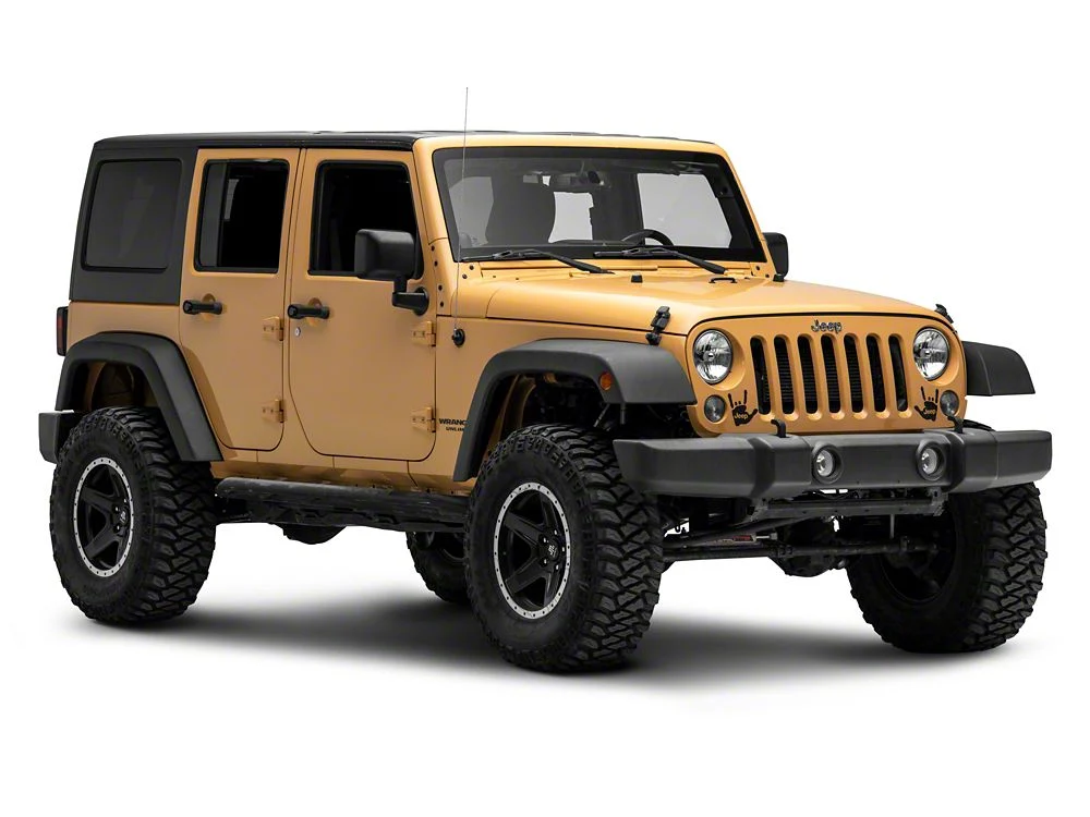 Jeep Licensed by RedRock Jeep Metal Decal; Matte Black (87-18 Wrangler YJ, TJ & JK) - Image 4