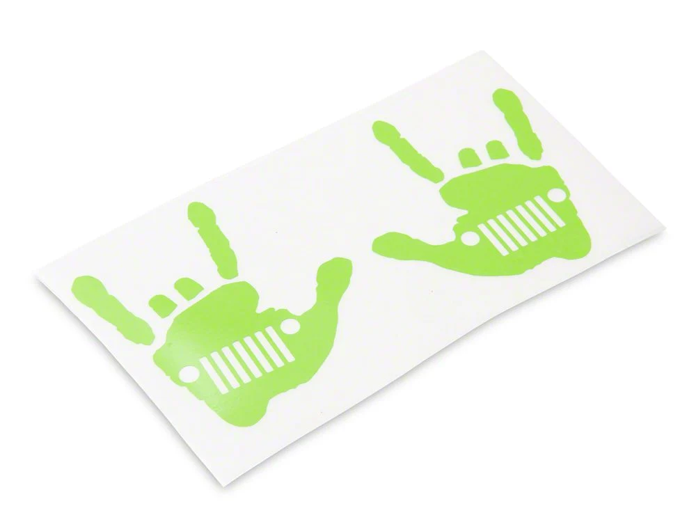 Jeep Licensed by RedRock Jeep Metal Grille Decal; Lime (87-18 Wrangler YJ, TJ & JK) - Image 2