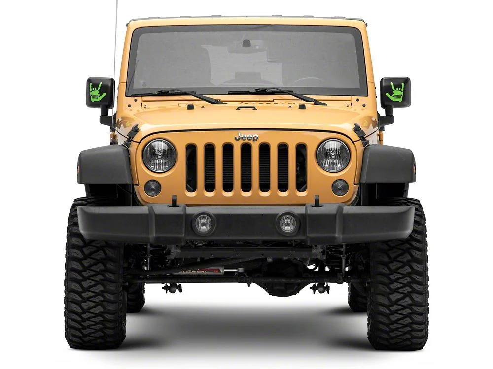 Jeep Licensed by RedRock Jeep Metal Grille Decal; Lime (87-18 Wrangler YJ, TJ & JK) - Image 5