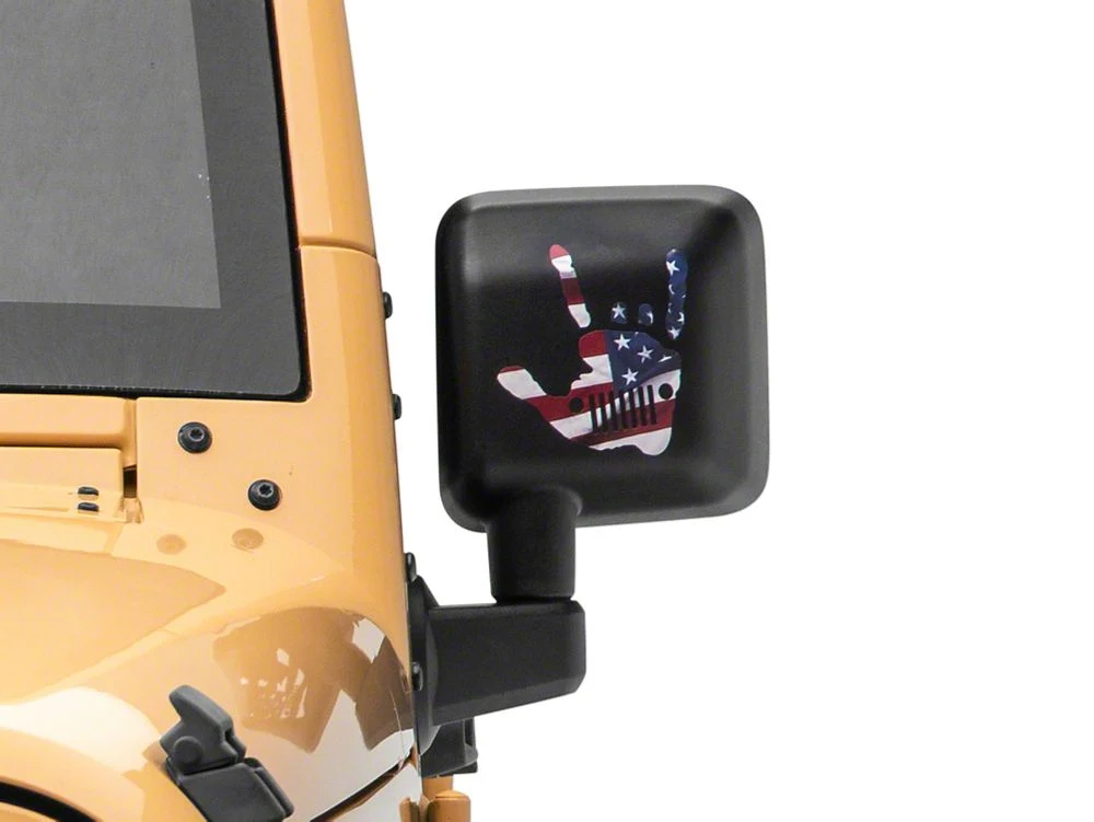 Jeep Licensed by RedRock Jeep Metal Grille Decal; Real Flag (87-18 Wrangler YJ, TJ & JK) - Image 6