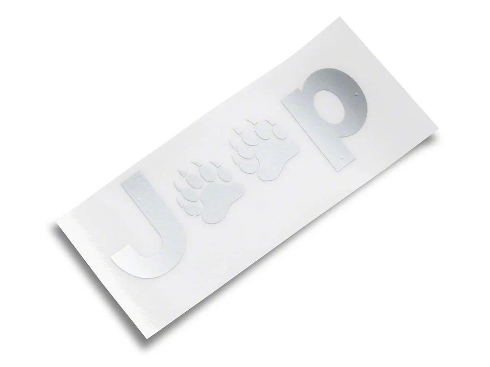 Jeep Licensed by RedRock Jeep Paw Side Logo; Silver (87-18 Jeep Wrangler YJ, TJ & JK) - Image 2