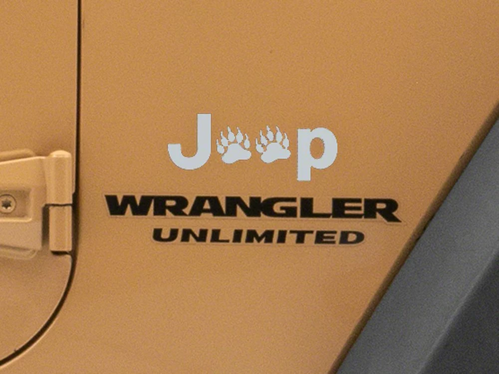 Jeep Licensed by RedRock Jeep Paw Side Logo; Silver (87-18 Jeep Wrangler YJ, TJ & JK) - Image 4