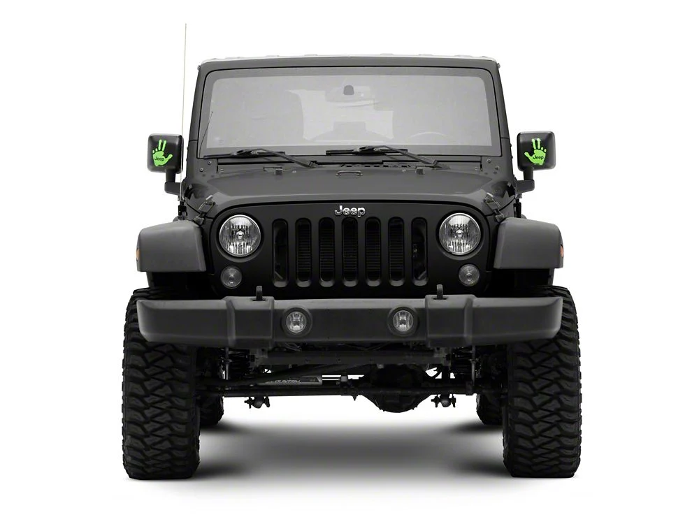 Jeep Licensed by RedRock Jeep Peace Decal; Lime (87-18 Jeep Wrangler YJ, TJ & JK) - Image 7