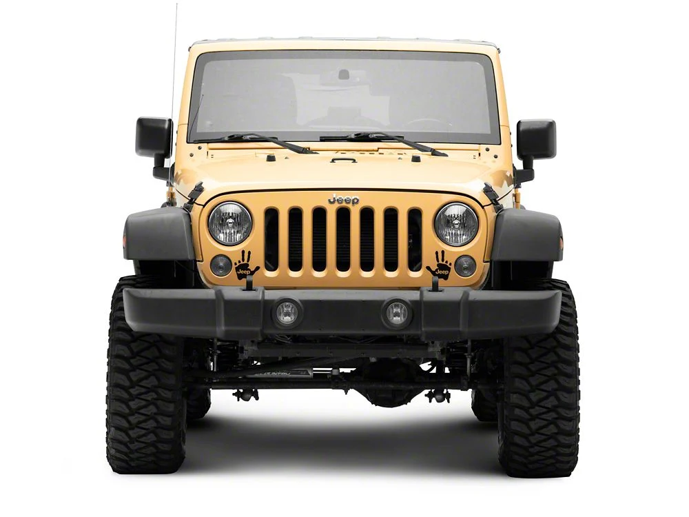 Jeep Licensed by RedRock Jeep Peace Decal; Matte Black (87-18 Jeep Wrangler YJ, TJ & JK) - Image 3