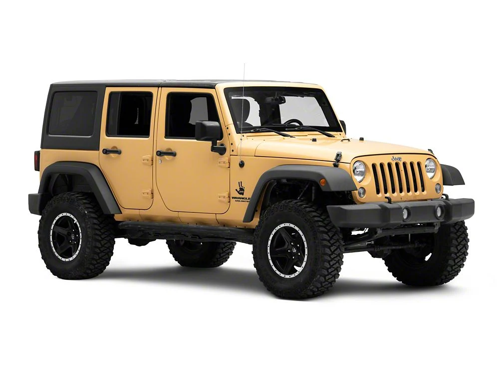 Jeep Licensed by RedRock Jeep Peace Decal; Matte Black (87-18 Jeep Wrangler YJ, TJ & JK) - Image 4
