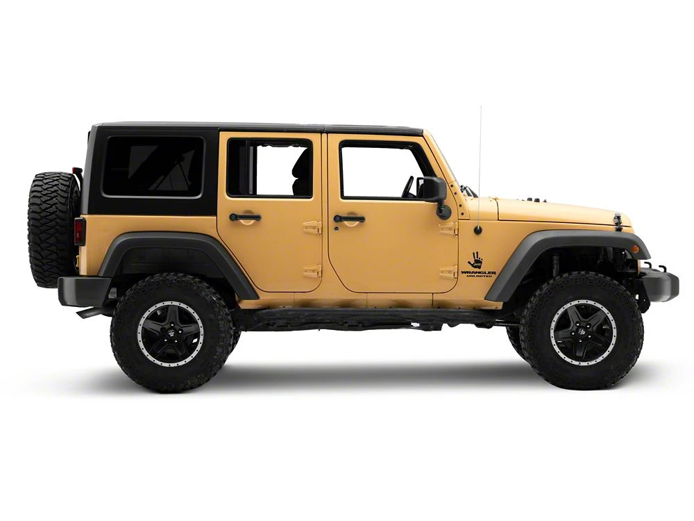 Jeep Licensed by RedRock Jeep Peace Decal; Matte Black (87-18 Jeep Wrangler YJ, TJ & JK) - Image 5