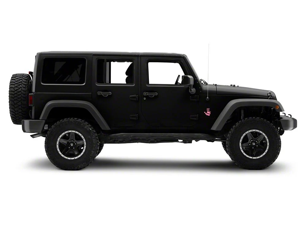 Jeep Licensed by RedRock Jeep Peace Decal; Pink (87-18 Jeep Wrangler YJ, TJ & JK) - Image 5