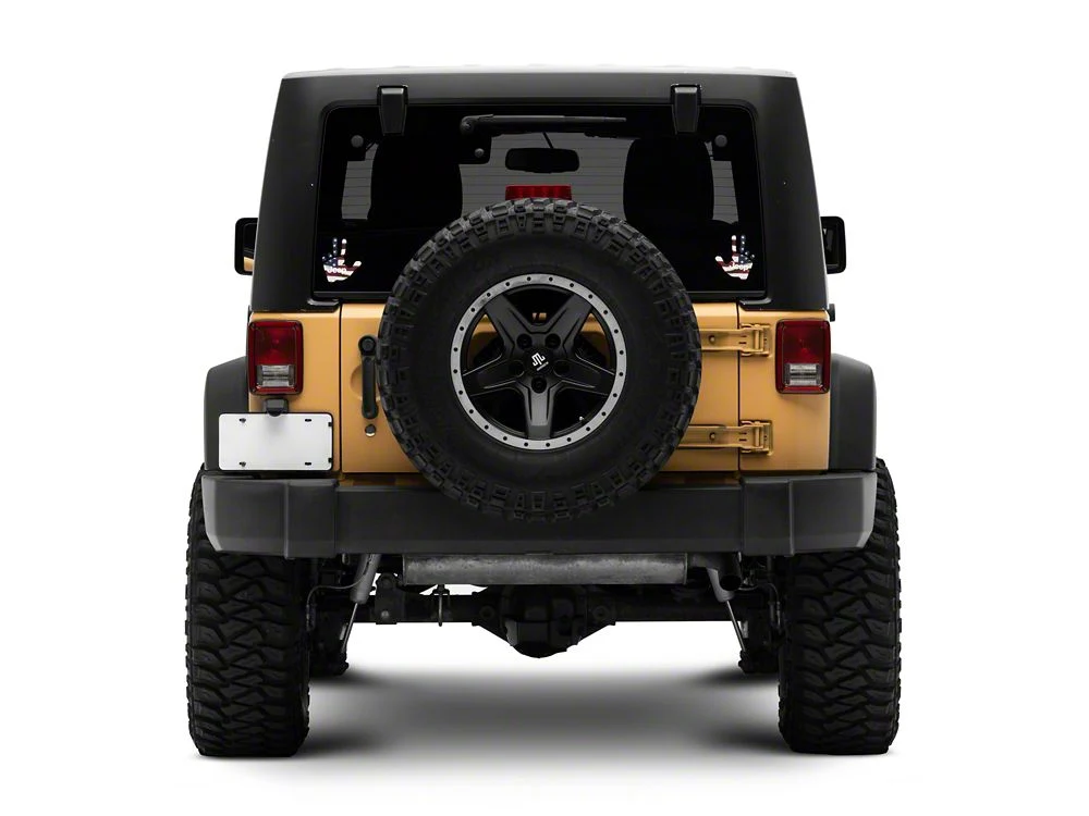 Jeep Licensed by RedRock Jeep Peace Decal; Real Flag (87-18 Jeep Wrangler YJ, TJ & JK) - Image 3