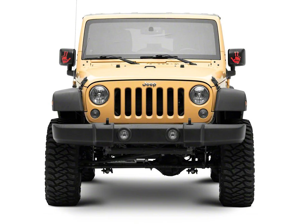 Jeep Licensed by RedRock Jeep Peace Decal; Red (87-18 Jeep Wrangler YJ, TJ & JK) - Image 7