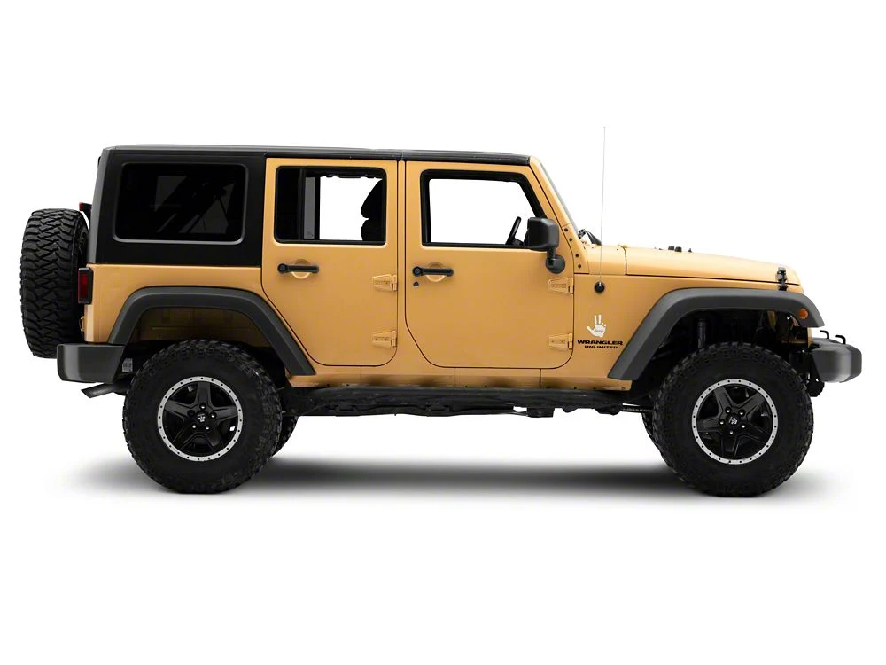Jeep Licensed by RedRock Jeep Peace Decal; White (87-18 Jeep Wrangler YJ, TJ & JK) - Image 5
