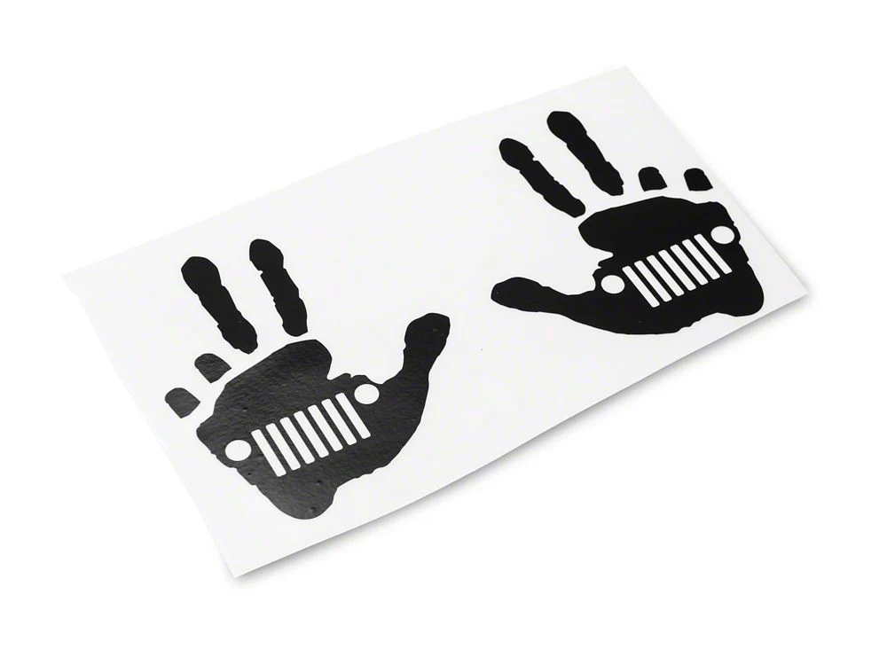 Jeep Licensed by RedRock Jeep Peace Grille Decal; Gloss Black (87-18 Wrangler YJ, TJ & JK) - Image 2