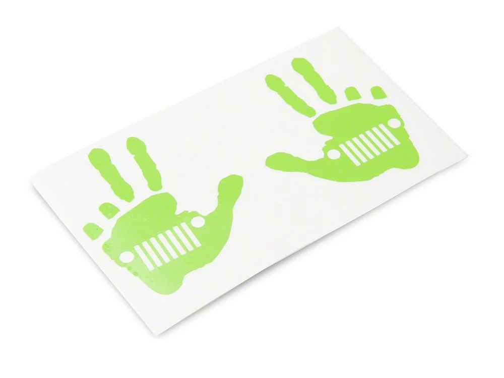 Jeep Licensed by RedRock Jeep Peace Grille Decal; Lime (87-18 Wrangler YJ, TJ & JK) - Image 2