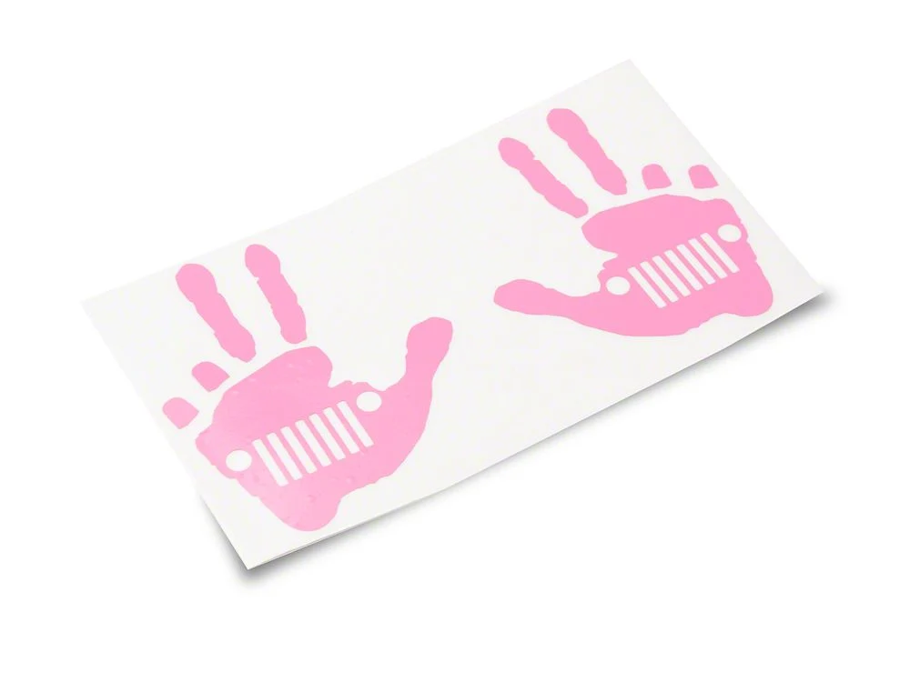Jeep Licensed by RedRock Jeep Peace Grille Decal; Pink (87-18 Wrangler YJ, TJ & JK) - Image 2
