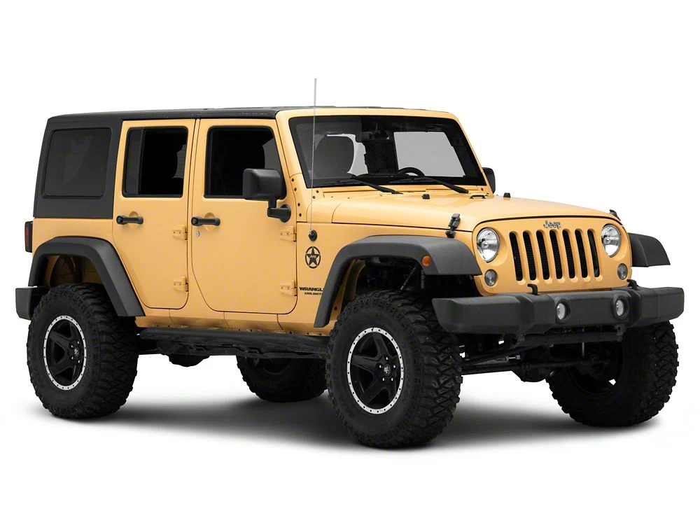 Jeep Licensed by RedRock Jeep Star Accent Decal; Black (07-18 Jeep Wrangler JK) - Image 6