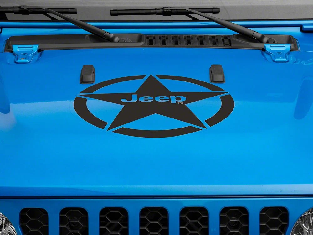 Jeep Licensed by RedRock Jeep Star Accent Decal; Matte Black (20-25 Jeep Gladiator JT) - Image 6