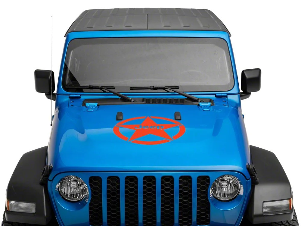 Jeep Licensed by RedRock Jeep Star Accent Decal; Red (20-25 Jeep Gladiator JT) - Image 5