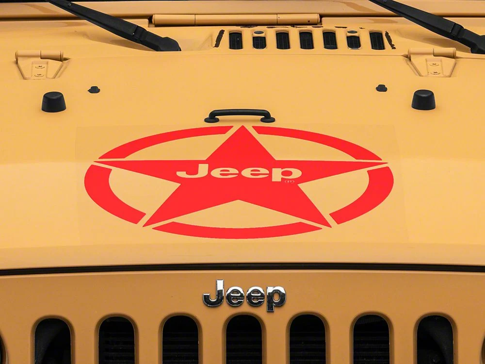 Jeep Licensed by RedRock Jeep Star Accent Decal; Red (87-18 Jeep Wrangler YJ, TJ & JK) - Image 6