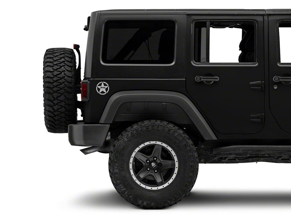 Jeep Licensed by RedRock Jeep Star Accent Decal; Silver (07-18 Jeep Wrangler JK) - Image 3