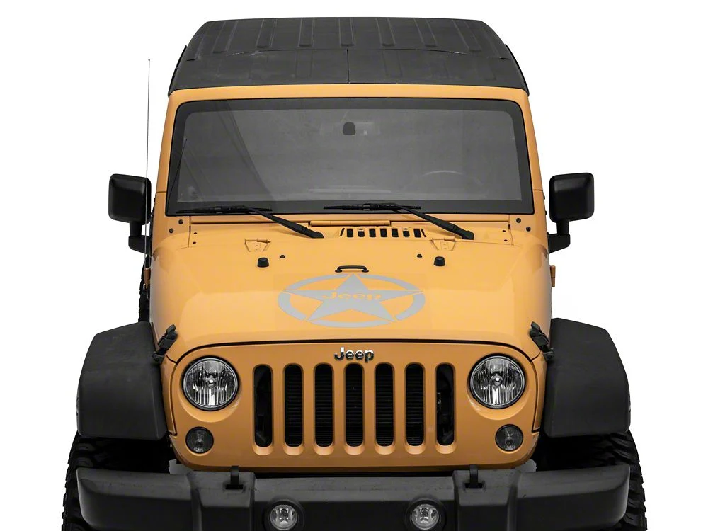 Jeep Licensed by RedRock Jeep Star Accent Decal; Silver (87-18 Jeep Wrangler YJ, TJ & JK) - Image 5