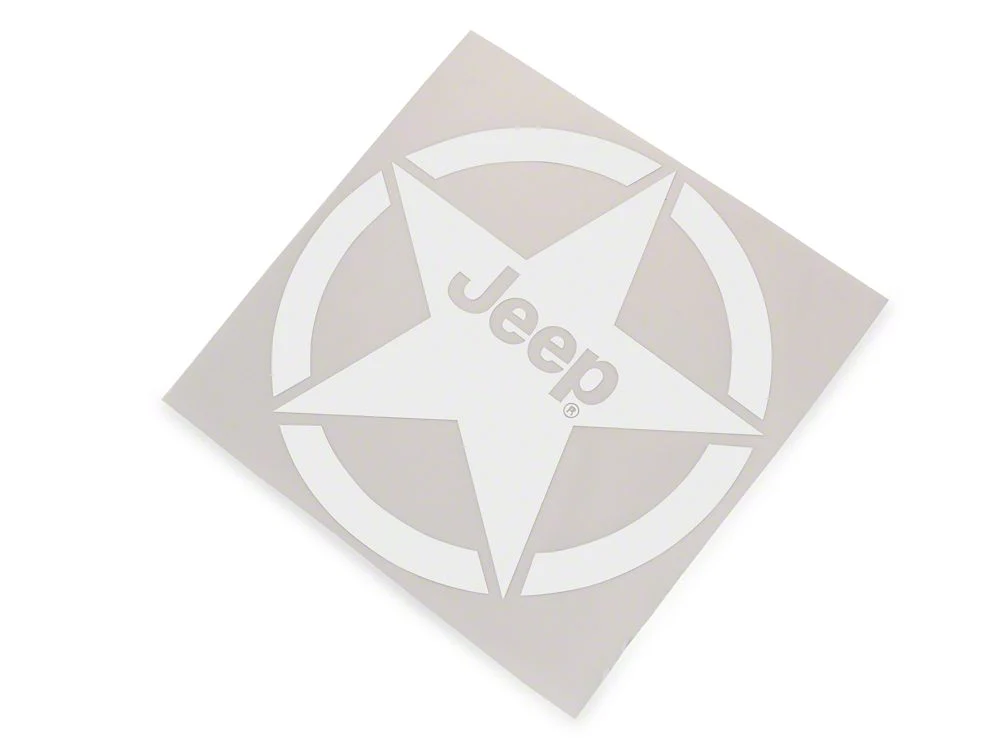 Jeep Licensed by RedRock Jeep Star Accent Decal; White (20-25 Jeep Gladiator JT) - Image 2