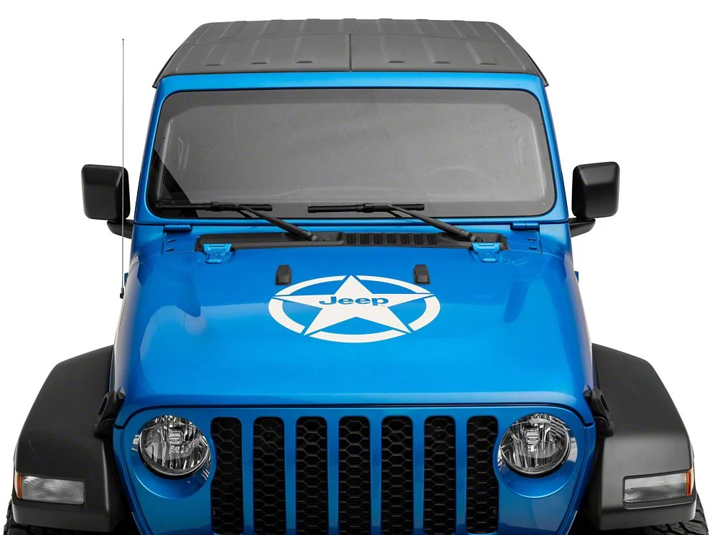 Jeep Licensed by RedRock Jeep Star Accent Decal; White (20-25 Jeep Gladiator JT) - Image 5