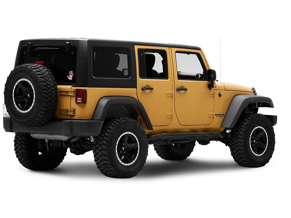 Jeep Licensed by RedRock Jeep Wave Decal; Pink (87-18 Jeep Wrangler YJ, TJ & JK) - Image 4