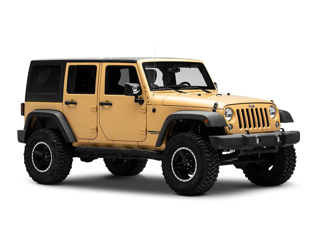 Jeep Licensed by RedRock Jeep Wave Decal; White (87-18 Jeep Wrangler YJ, TJ & JK) - Image 8