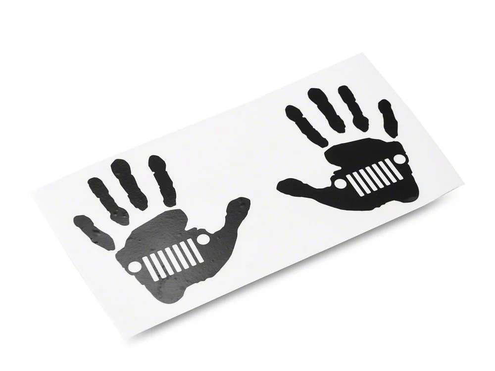Jeep Licensed by RedRock Jeep Wave Grille Decal; Gloss Black (87-18 Wrangler YJ, TJ & JK) - Image 2